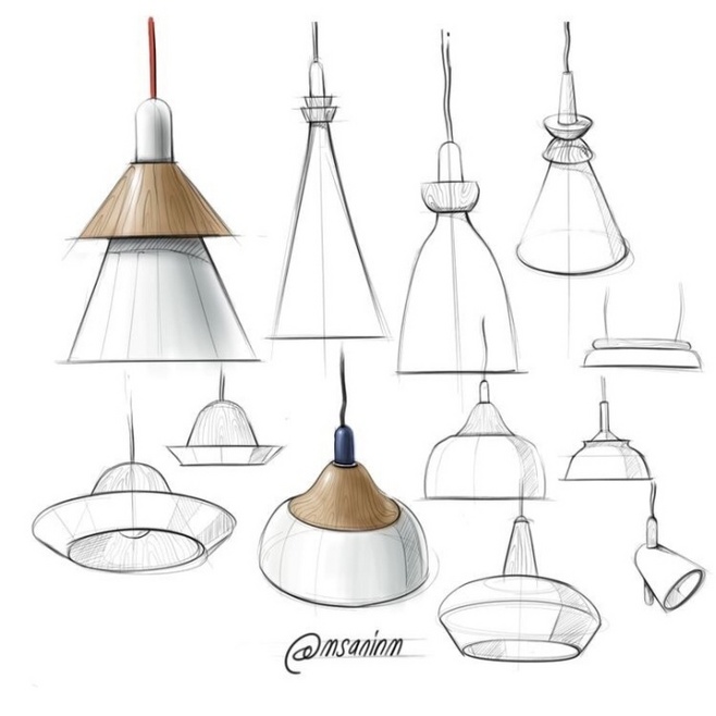 燈具設計手繪與概念草圖 思維的視覺散發